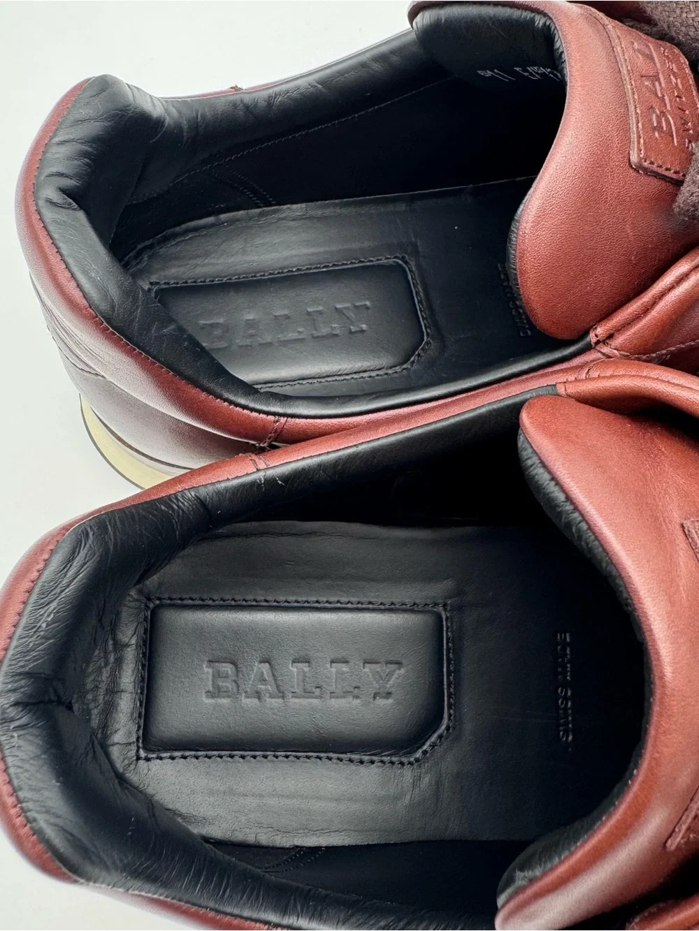 Bally Assio Brown Calfskin Leather Sneakers Men 12 Retro Running Luxury Shoes